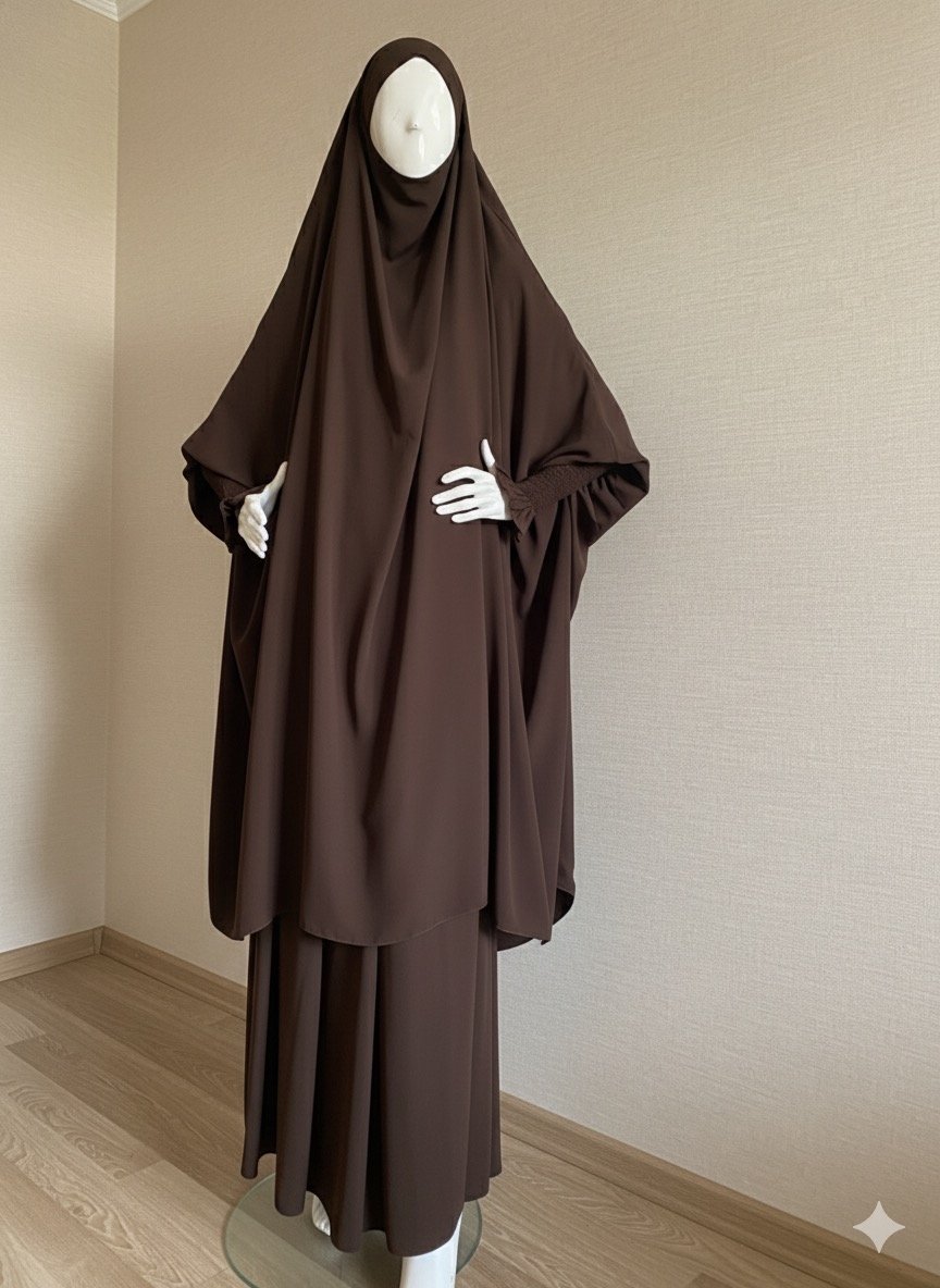 Kahverengi Soft krep Afgan cilbap23